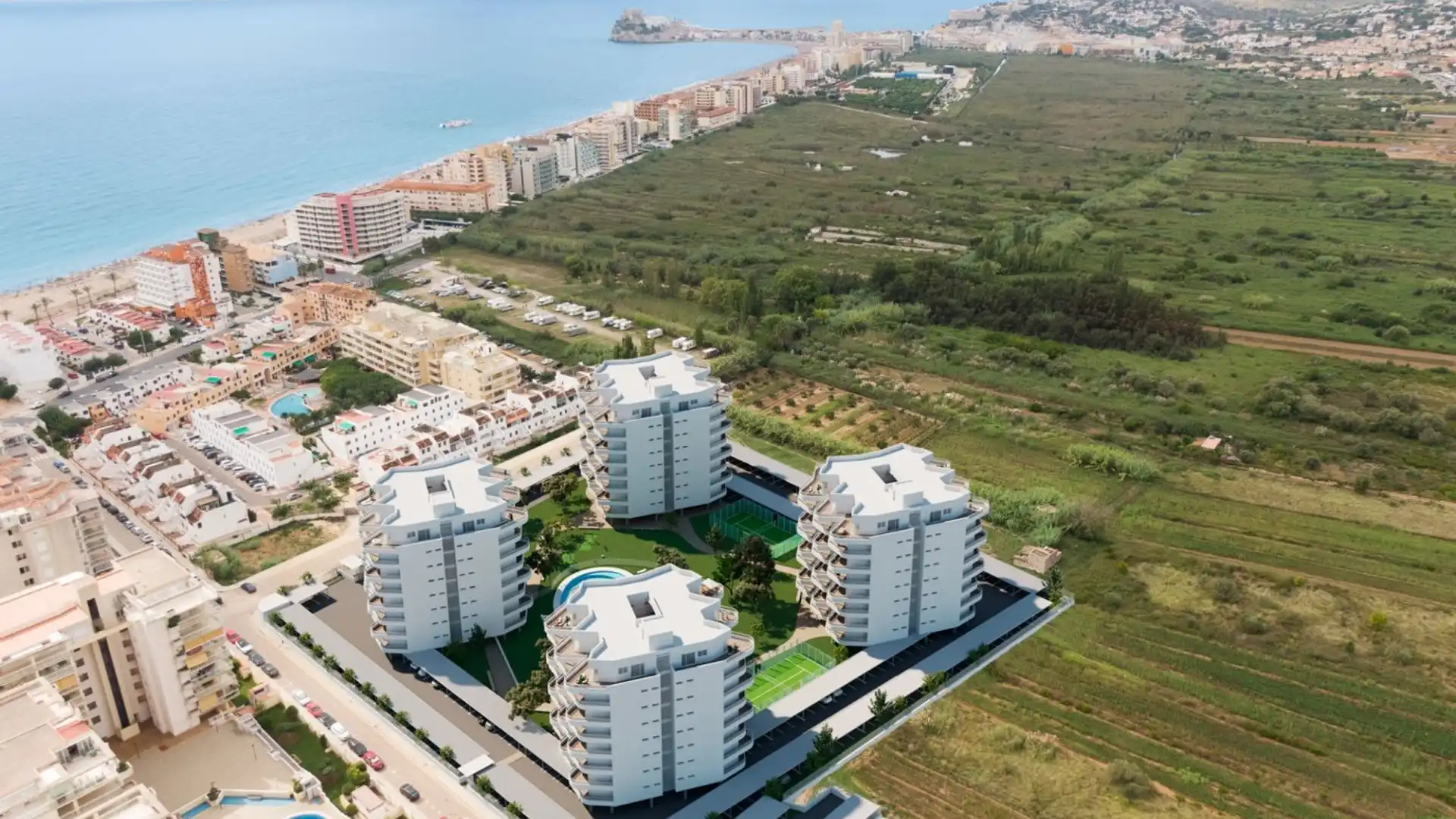 Vista exterior de Ático en venta en Peñíscola / Peníscola con Jardín privado, Terraza y Piscina comunitaria