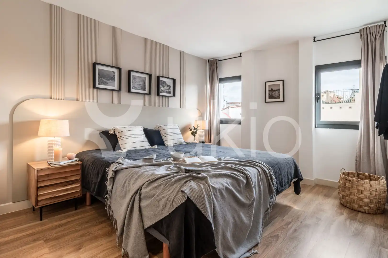 Schlafzimmer von Wohnung zur Miete in Madrid mit Klimaanlage, Heizung und Terrasse