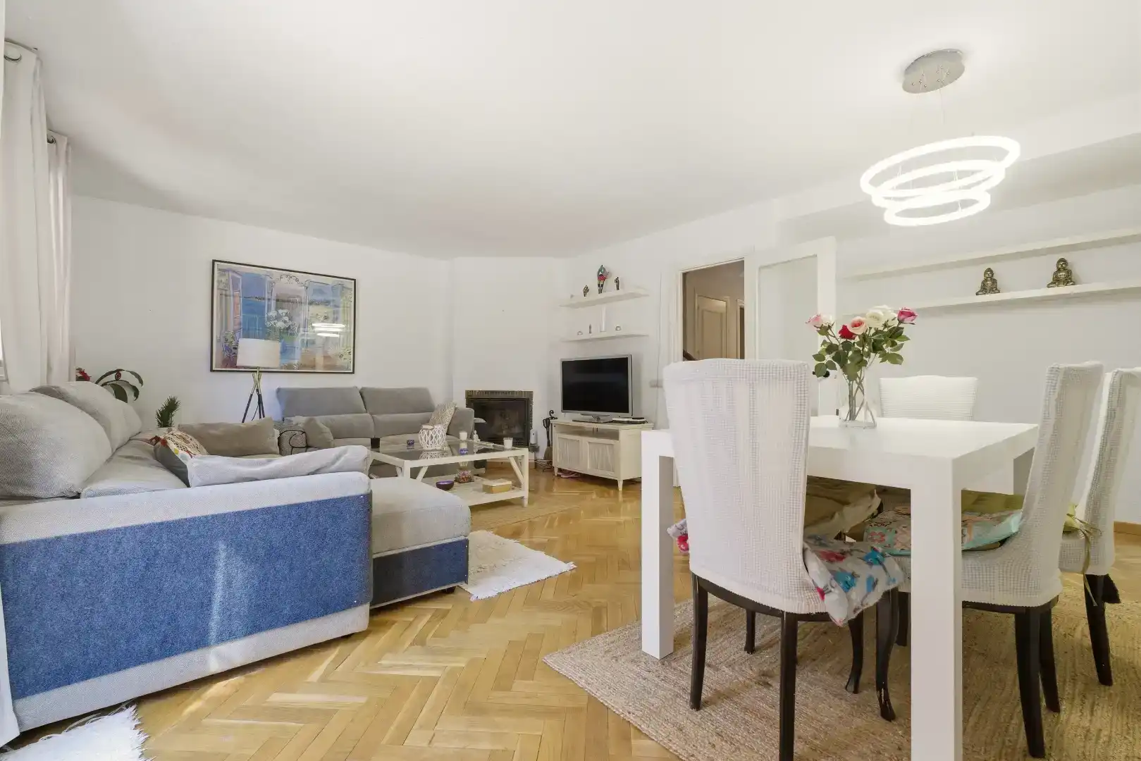 Sala d'estar de Casa o xalet en venda en Fuente El Saz de Jarama amb Aire condicionat, Calefacció i Jardí privat