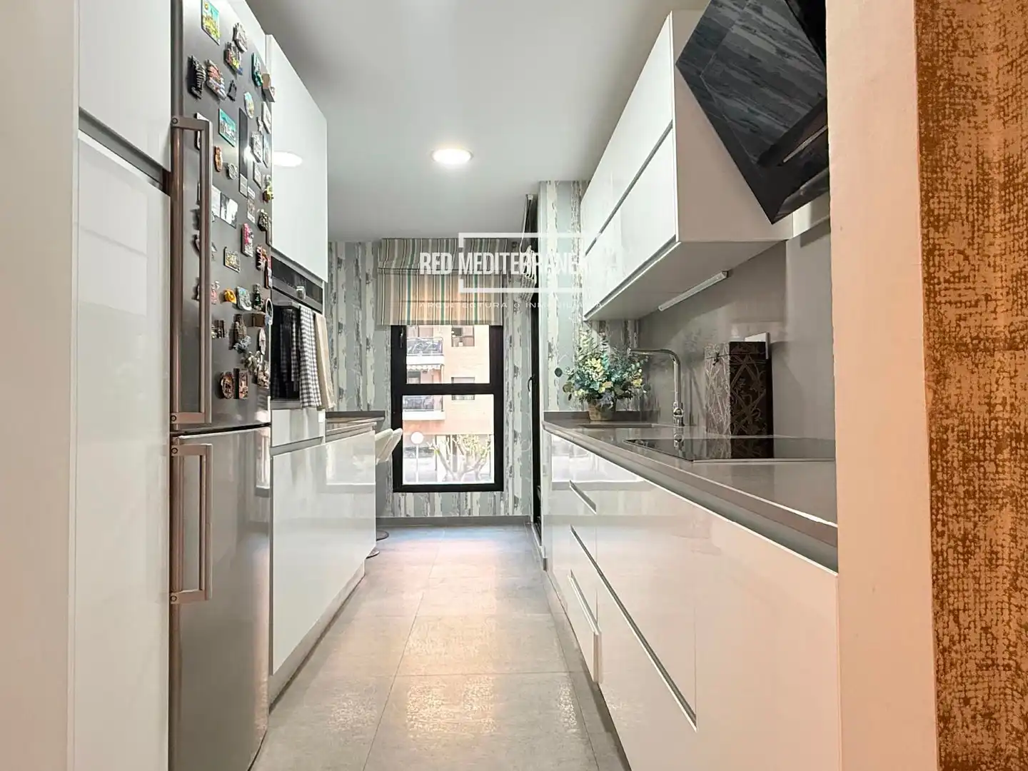 Kitchen of Flat for sale in Gandia  with Air Conditioner, Heating and Parquet flooring