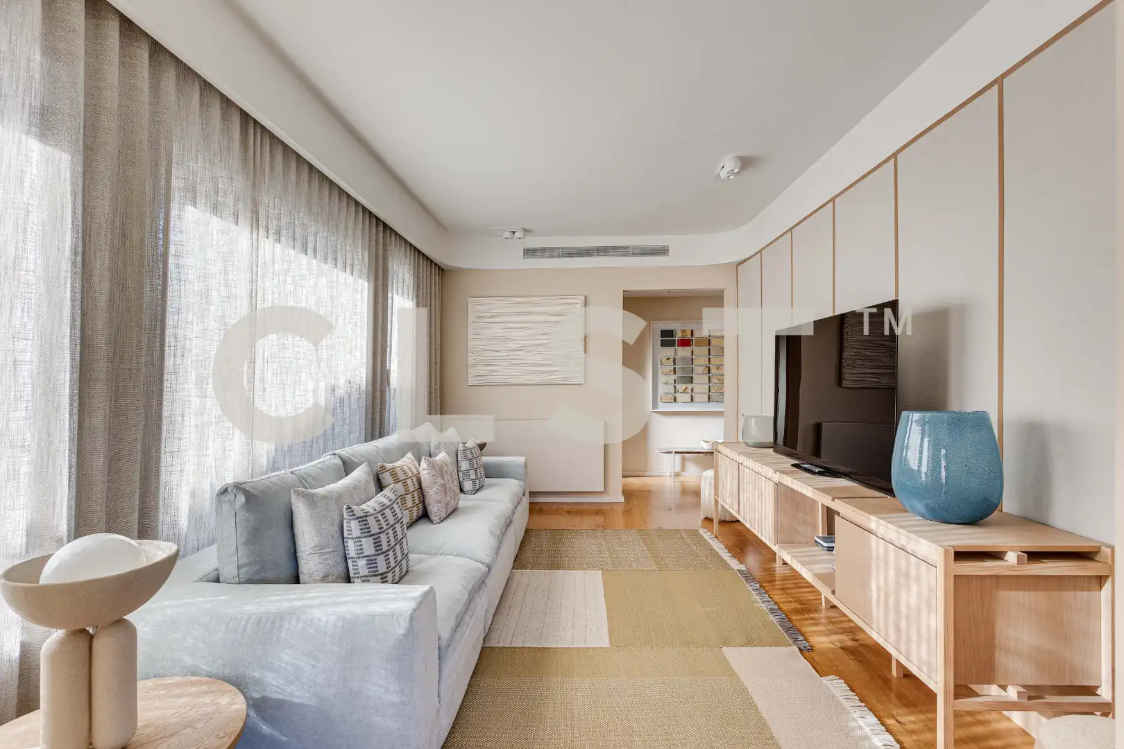 Wohnzimmer von Dachboden zur Miete in Barcelona mit Klimaanlage, Heizung und Parkett