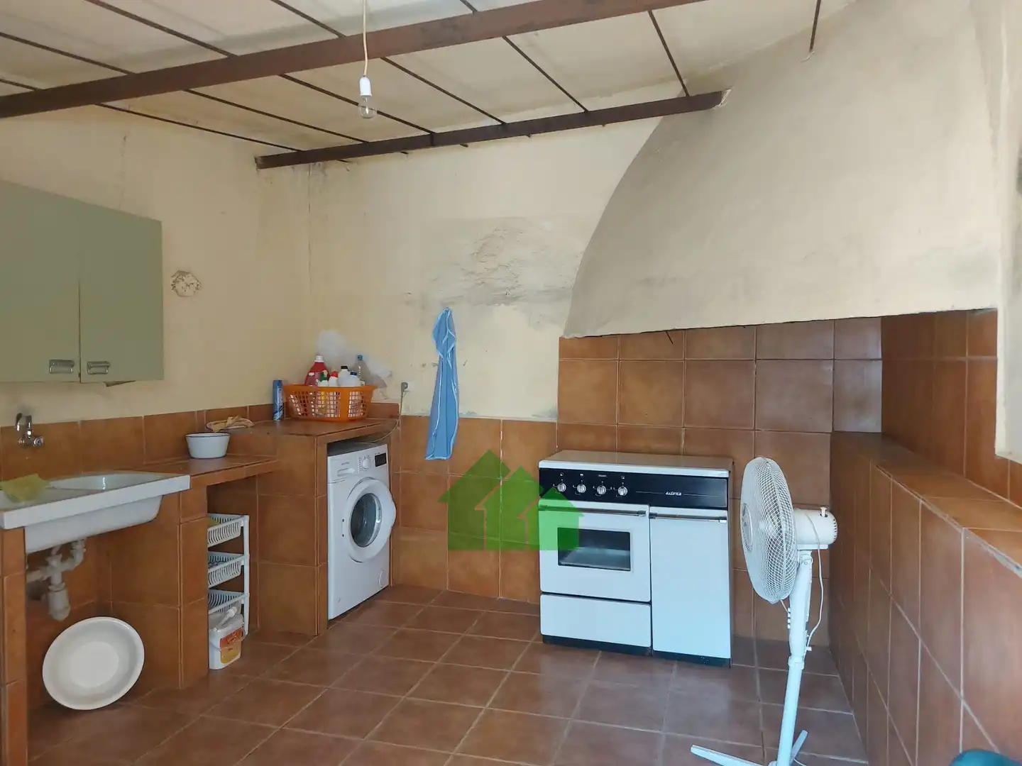 Cuina de Casa o xalet en venda en Cordobilla de Lácara amb Aire condicionat, Traster i Moblat