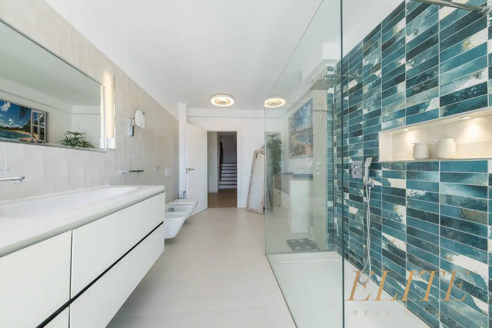 Badezimmer von Einfamilien-Reihenhaus zum Verkauf in Mogán mit Klimaanlage, Heizung und Terrasse