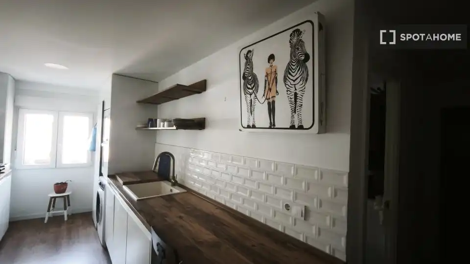 Cocina de Piso de alquiler en Madrid con Aire acondicionado, Calefacción y Amueblado