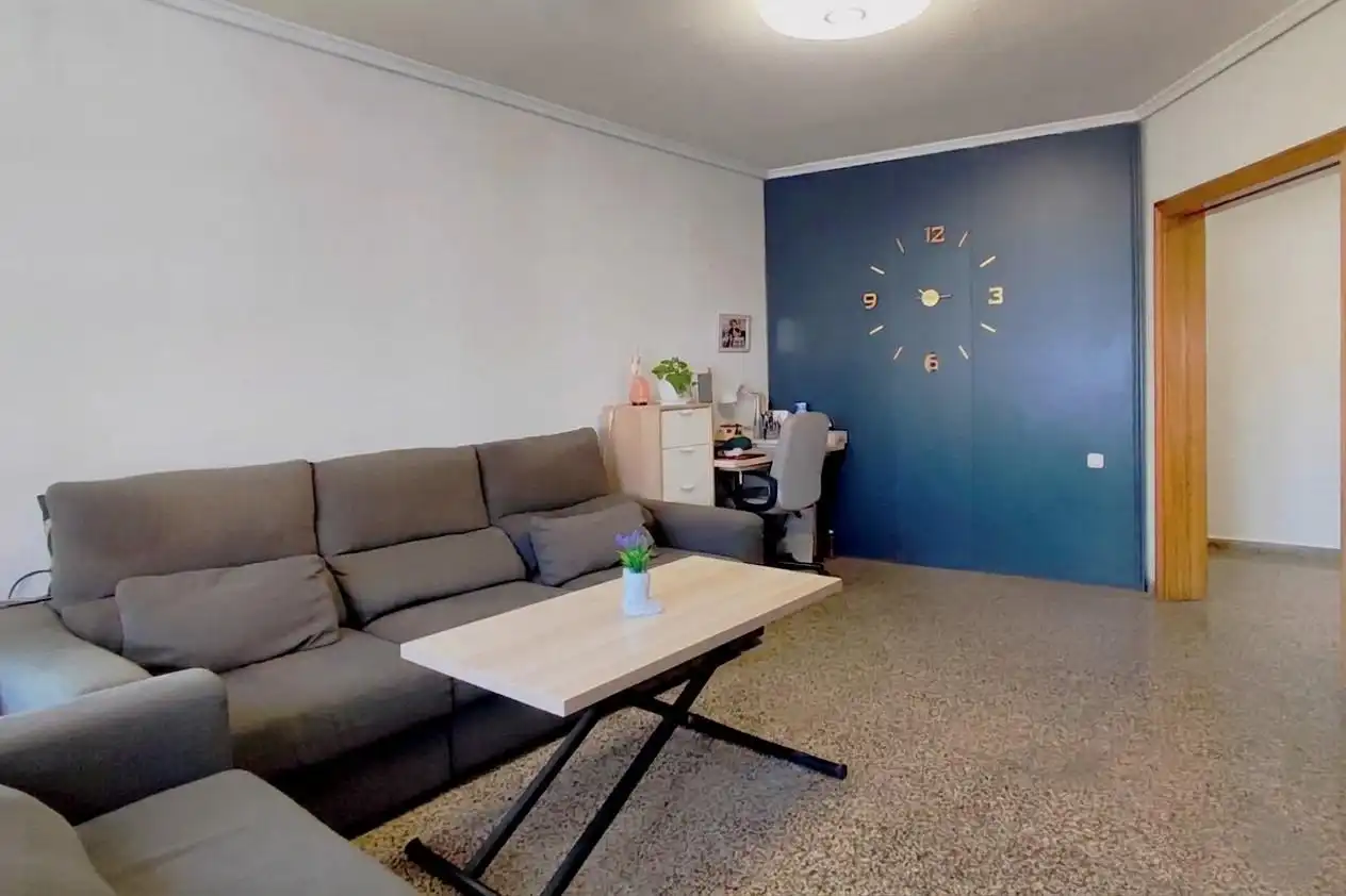 Wohnzimmer von Wohnung zum Verkauf in Valencia mit Klimaanlage, Heizung und Terrasse