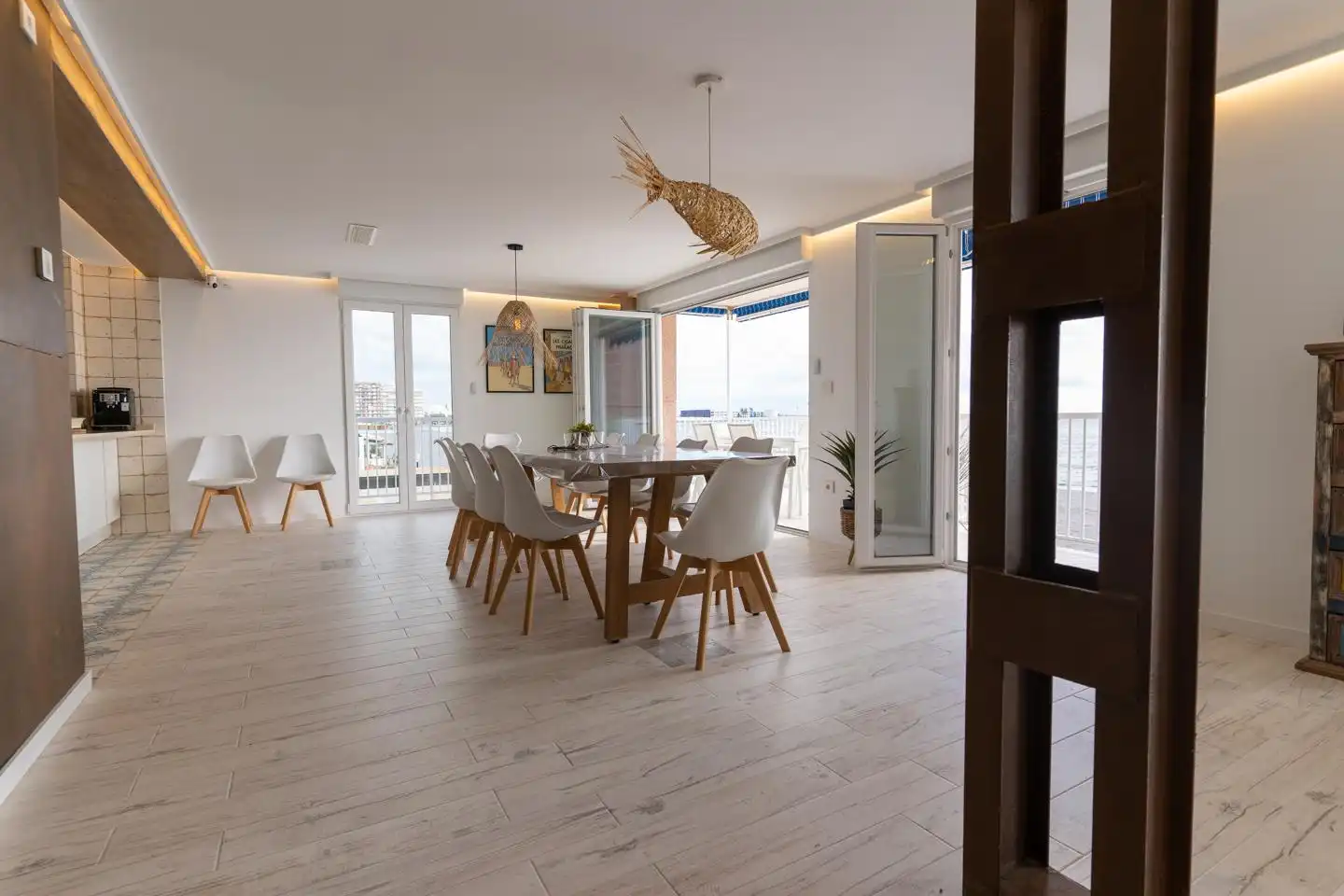 Esszimmer von Wohnung zum Verkauf in Santa Pola mit Klimaanlage, Heizung und Terrasse