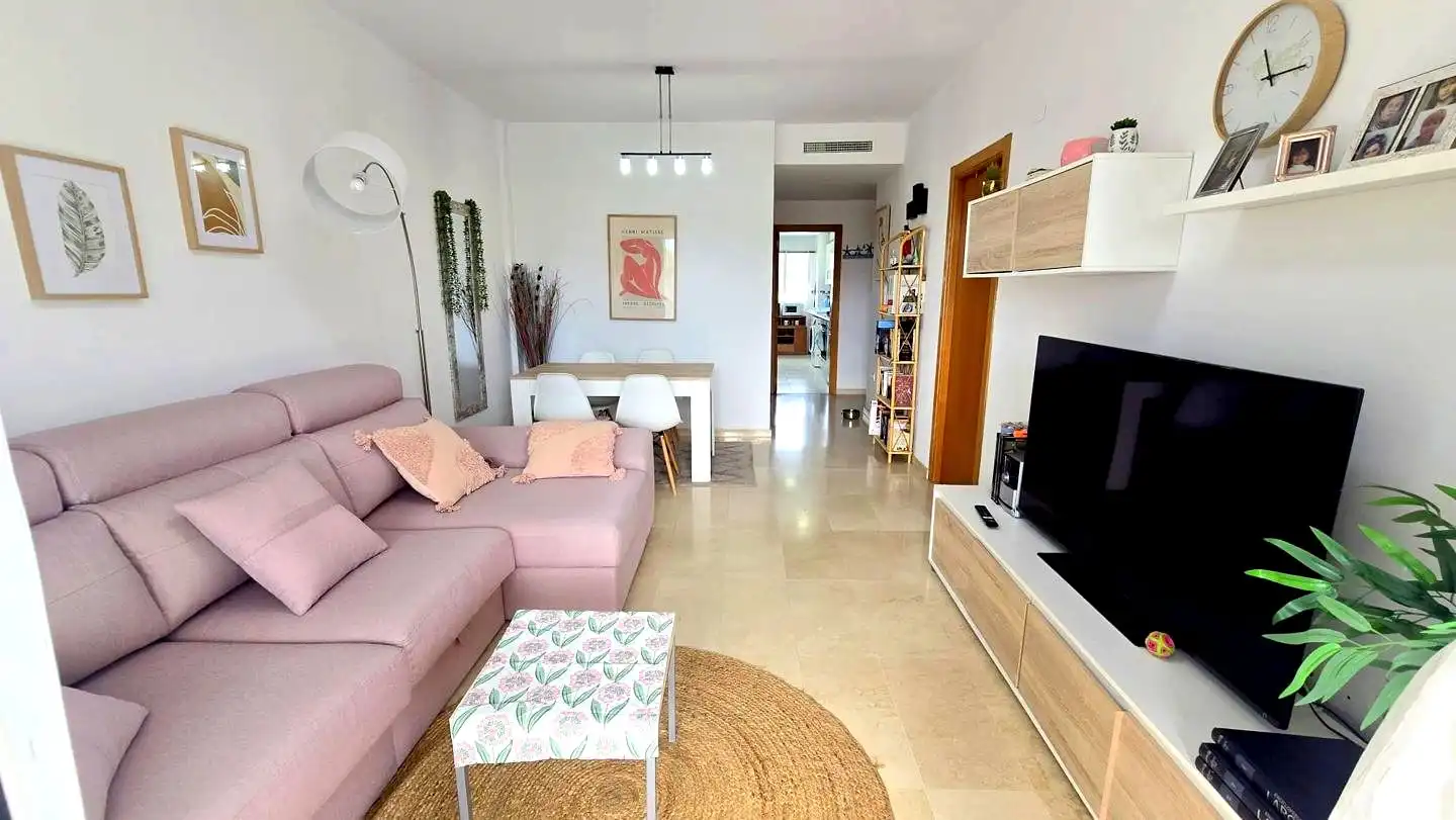 Sala de estar de Apartamento de alquiler en Gandia con Aire acondicionado, Calefacción y Terraza