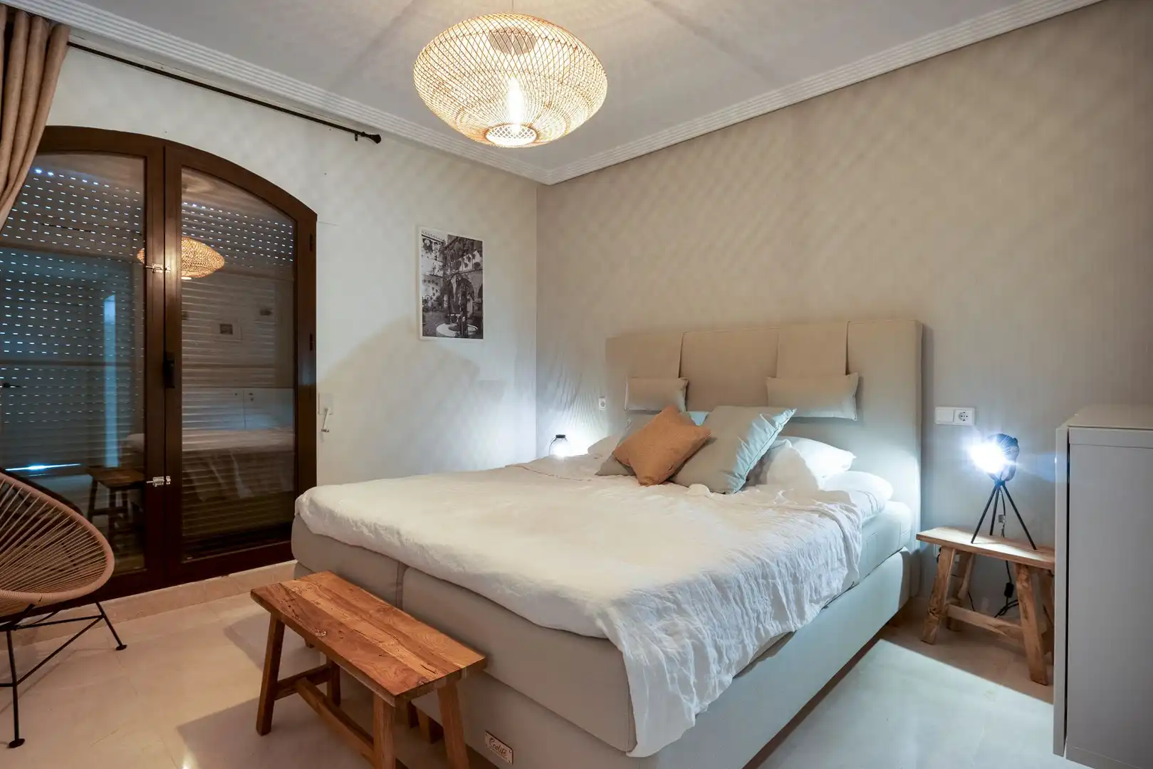 Schlafzimmer von Maisonette zur Miete in Benahavís mit Klimaanlage, Heizung und Privatgarten
