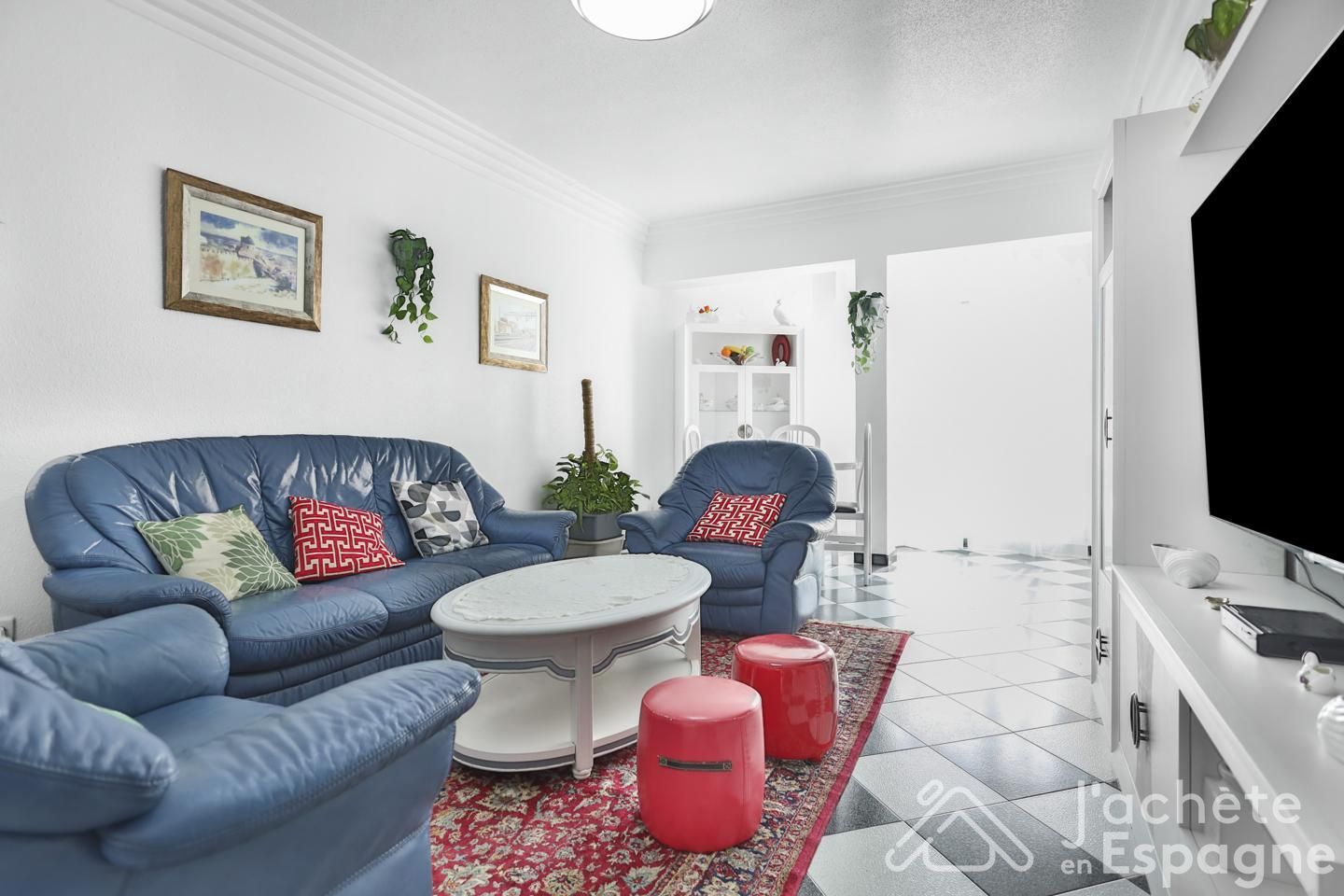 Living room of Single-family semi-detached for sale in Caudete  with Air Conditioner, Heating and Furnished