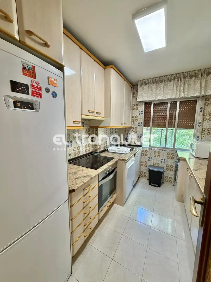 Kitchen of Flat for rent in Madrid  with Parquet flooring, Furnished and Washing machine
