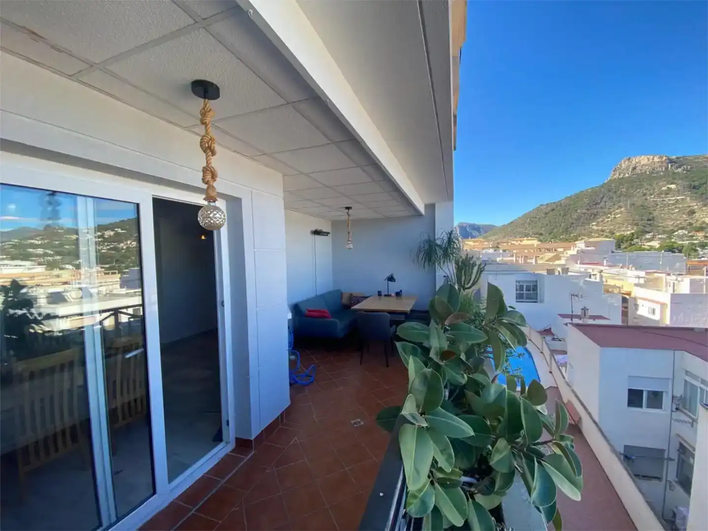 Terrassa de Apartament en venda en Calpe / Calp amb Aire condicionat, Piscina i Balcó
