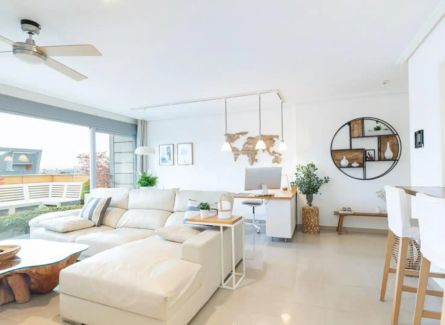 Sala de estar de Piso de alquiler en Majadahonda con Aire acondicionado, Calefacción y Parquet