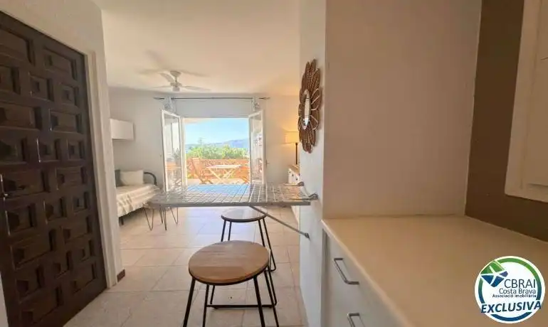 Balcony of Apartments for sale in Roses  with Community pool