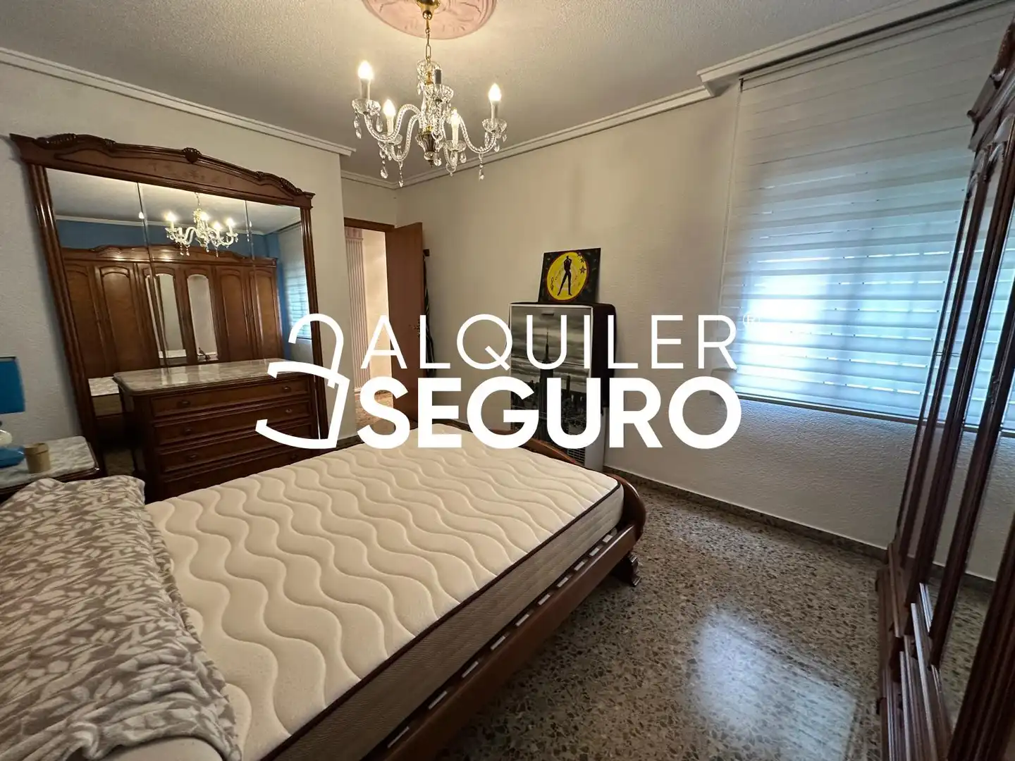 Bedroom of Flat for rent in Alfafar  with Air Conditioner, Terrace and Furnished
