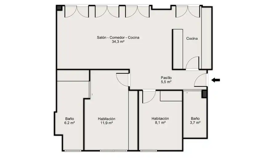 Flat with lift to rent in Calle MALLORCA, imagen 54