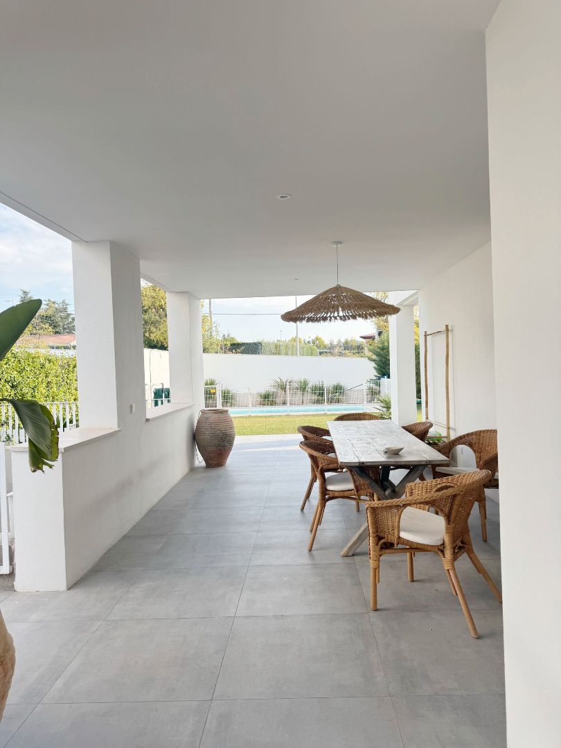Terrace of Single-family semi-detached for sale in  Madrid Capital  with Air Conditioner, Private garden and Terrace