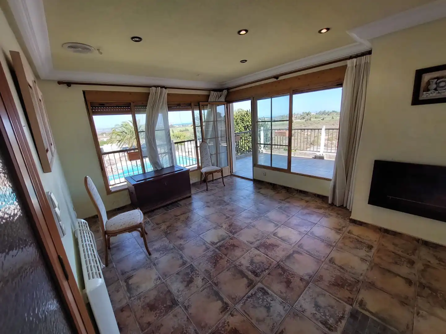 Wohnzimmer von Haus oder Chalet zur Miete in Elche / Elx mit Terrasse, Schwimmbad und Balkon