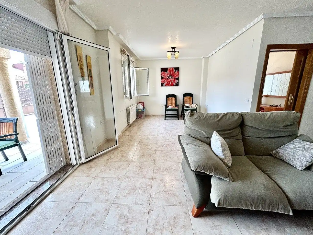 Sala de estar de Casa adosada en venta en Pilar de la Horadada con Jardín privado y Terraza