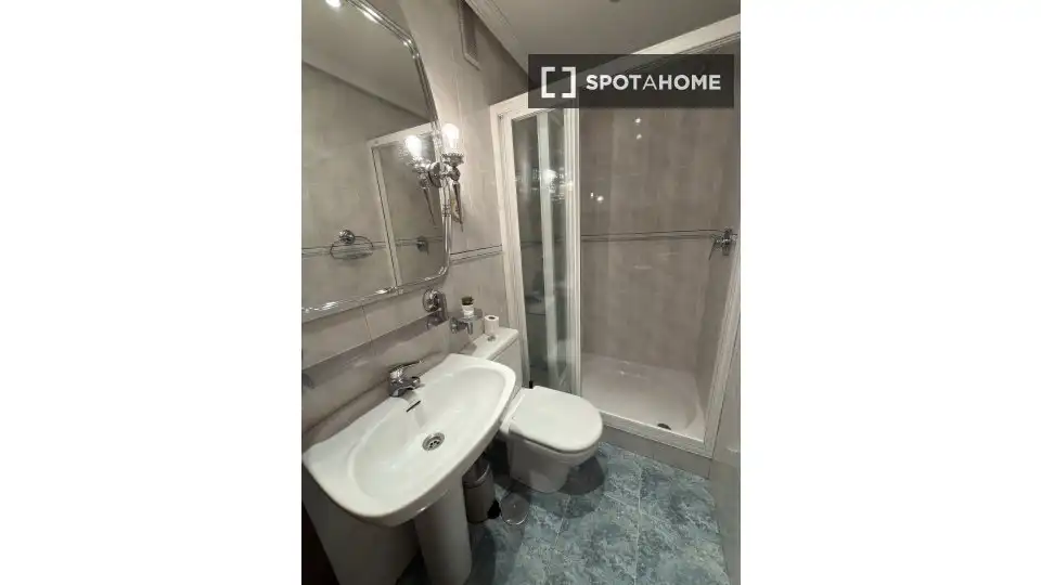 Bathroom of Flat for rent in Madrid  with Air Conditioner, Heating and Furnished