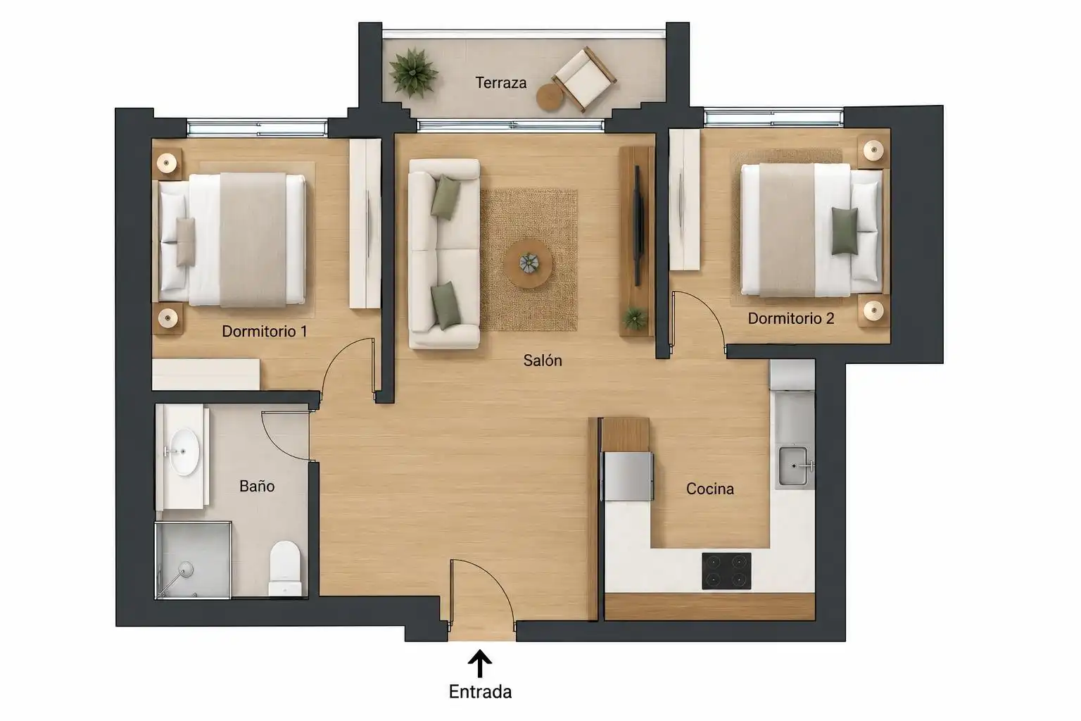 Apartament de lloguer en Playamar - Benyamina