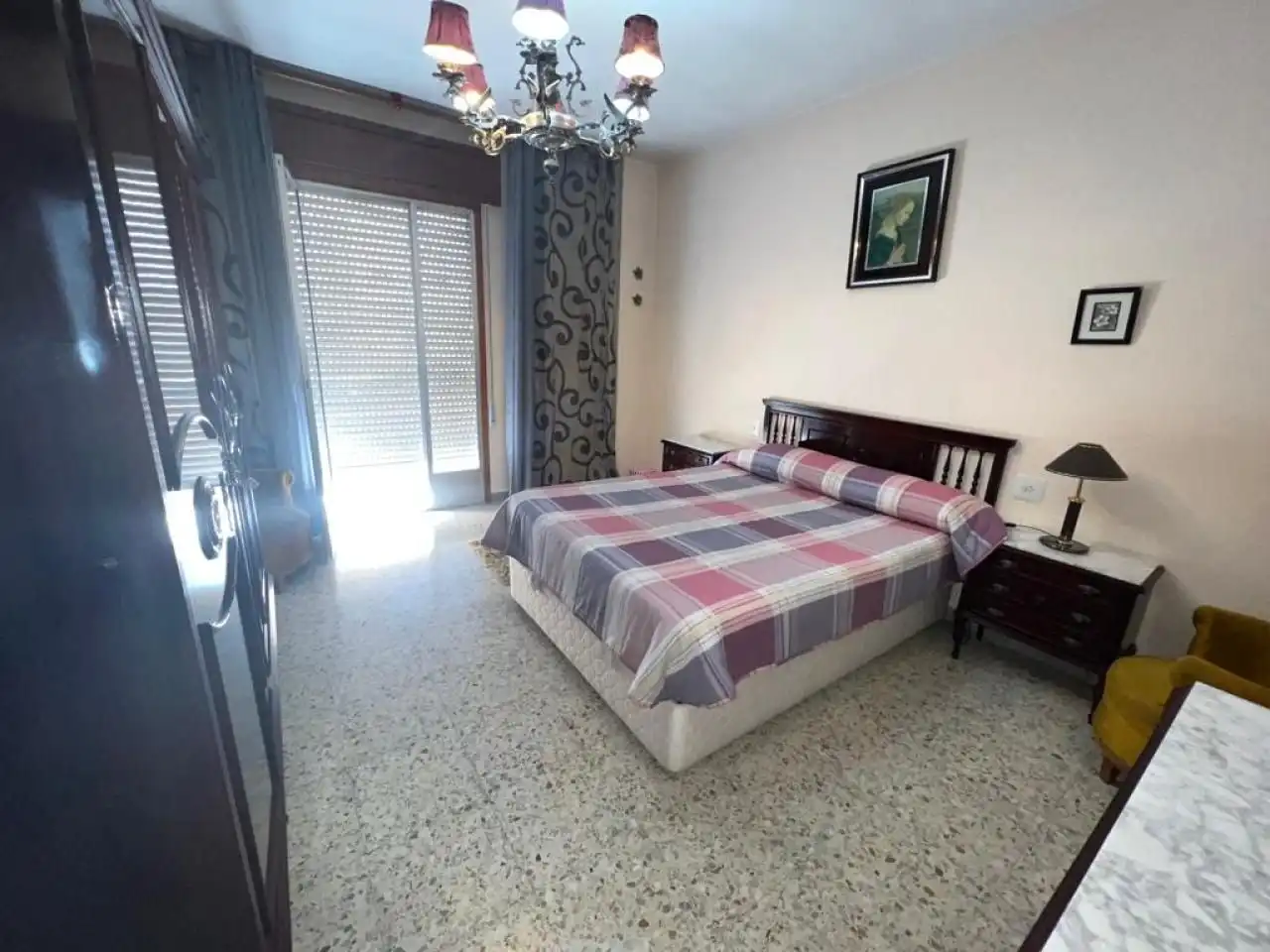 Bedroom of Flat for rent in Ourense Capital   with Heating, Parquet flooring and Furnished