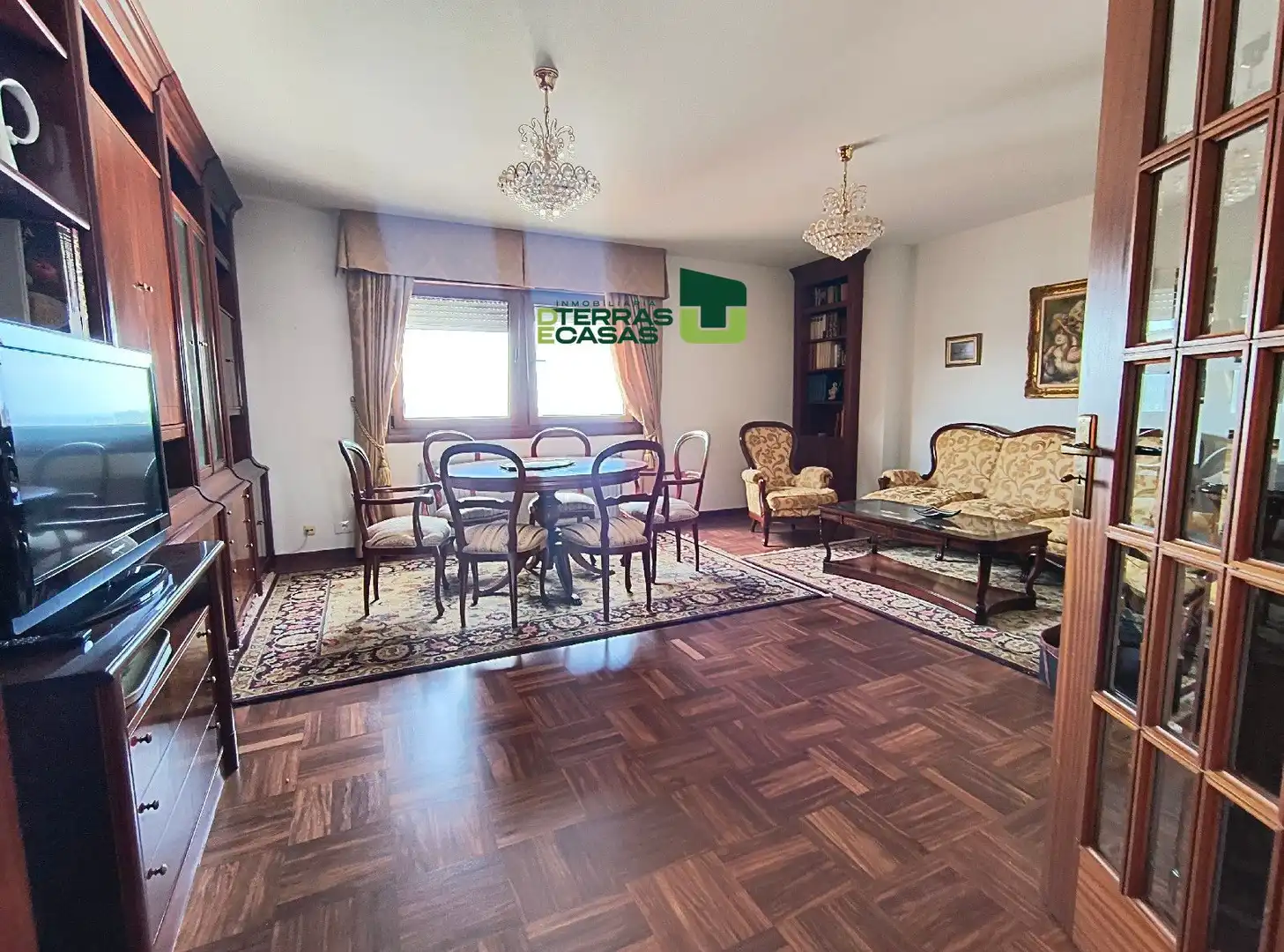 Sala d'estar de Pis de lloguer en Pontevedra Capital  amb Calefacció i Moblat