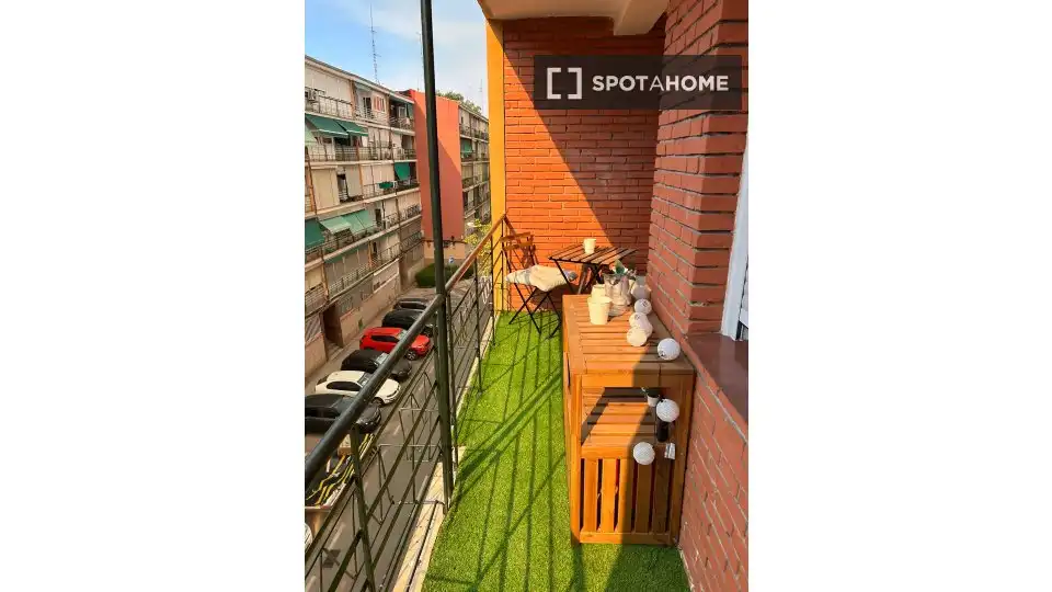 Balcony of Flat for rent in Madrid  with Air Conditioner, Heating and Furnished