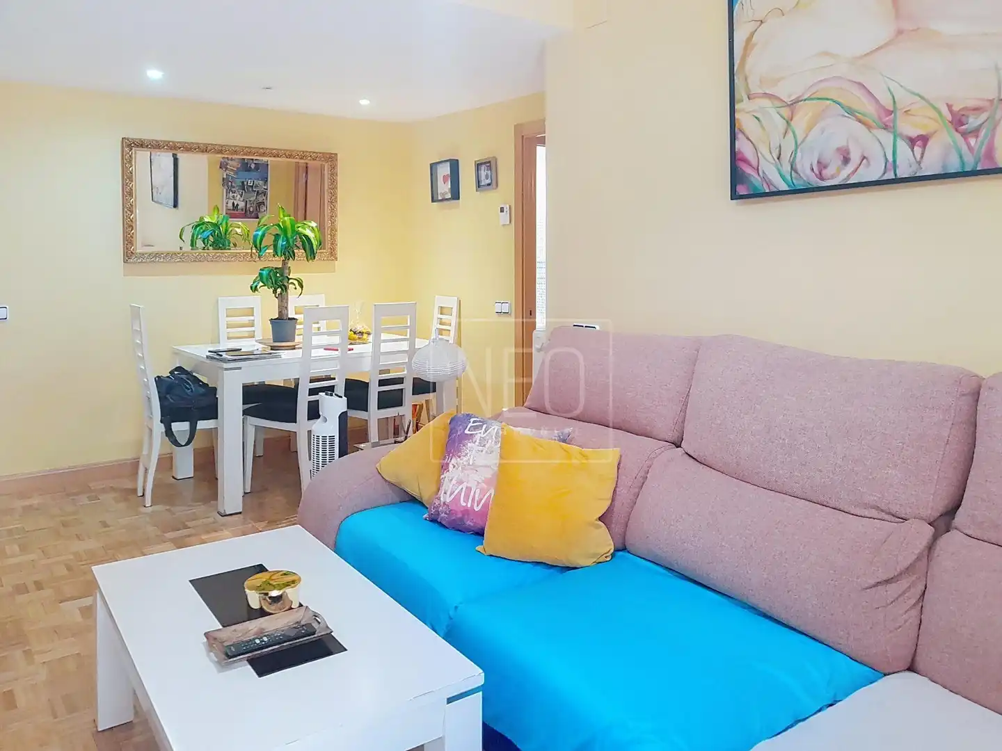Sala de estar de Planta baja en venta en Madrid con Calefacción, Parquet y Terraza
