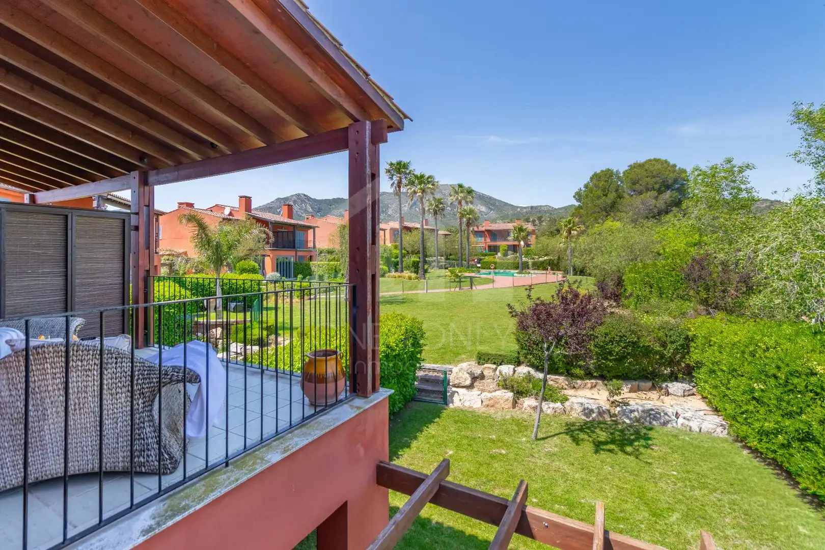 Garten von Haus oder Chalet zur Miete in Mont-roig del Camp mit Klimaanlage, Heizung und Privatgarten