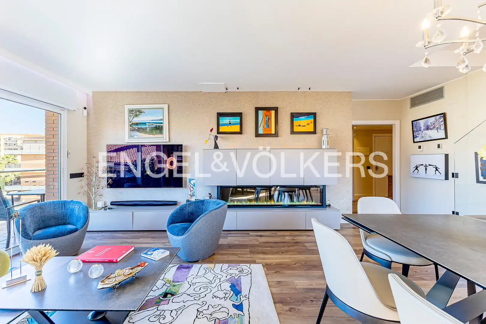 Sala de estar de Ático en venta en Sitges con Aire acondicionado, Calefacción y Jardín privado