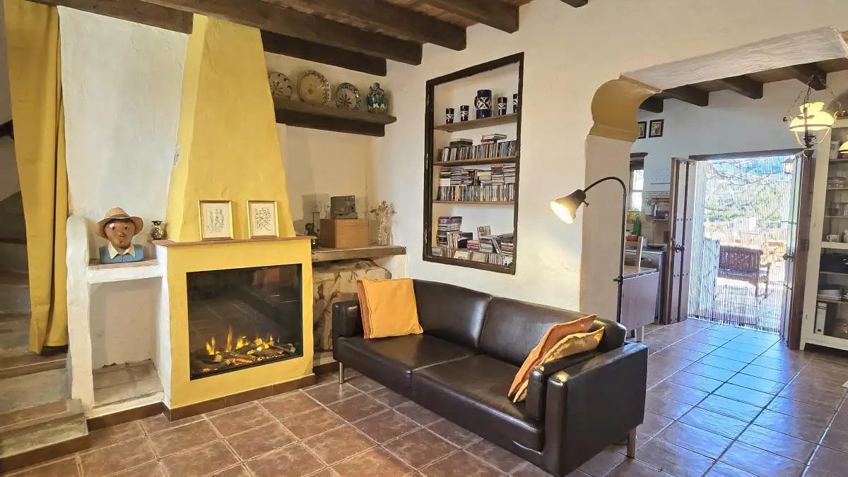 Living room of Detached homes for sale in Almáchar  with Air Conditioner, Terrace and Furnished