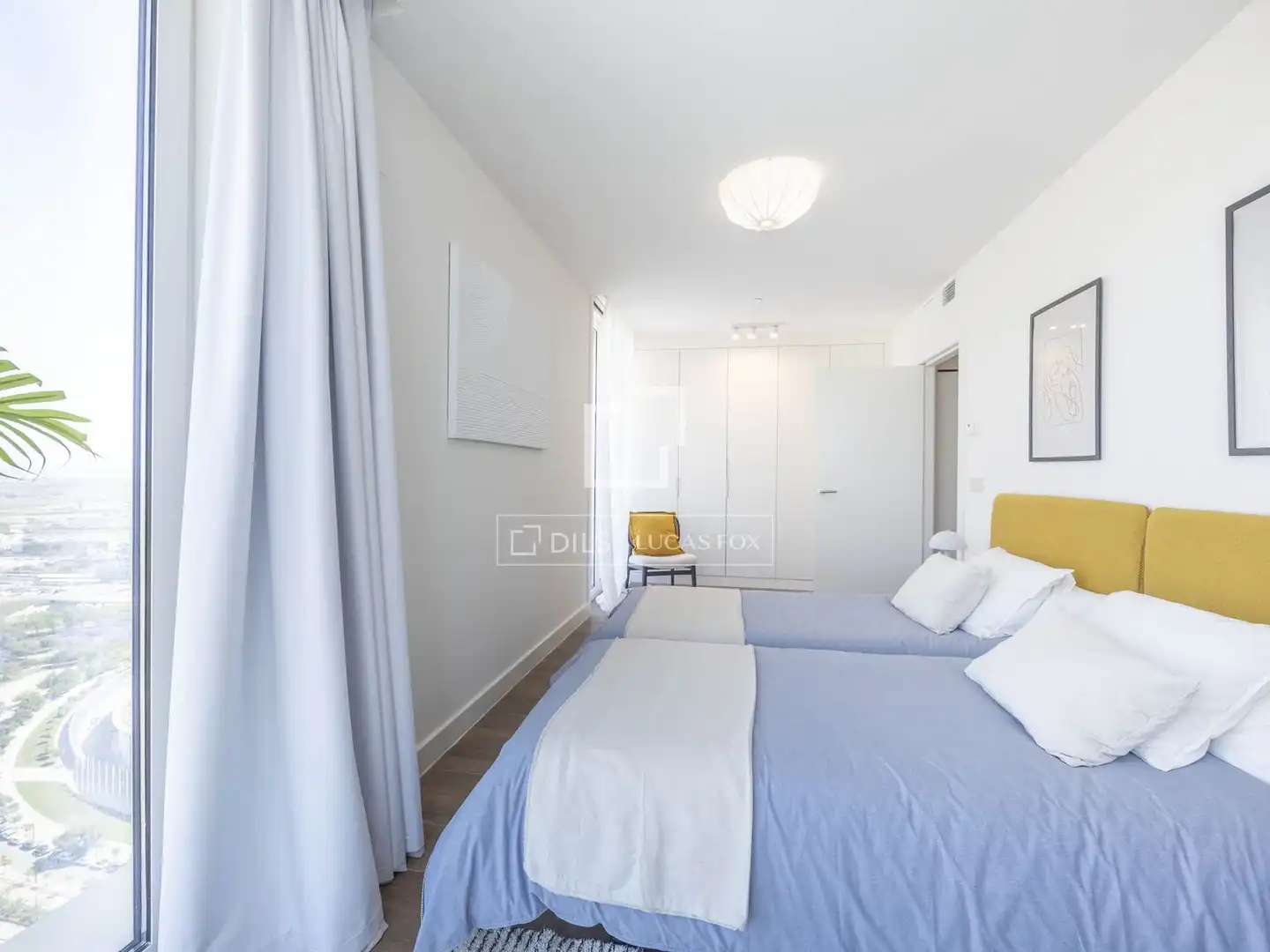 Schlafzimmer von Dachboden zum Verkauf in Valencia mit Klimaanlage, Heizung und Terrasse