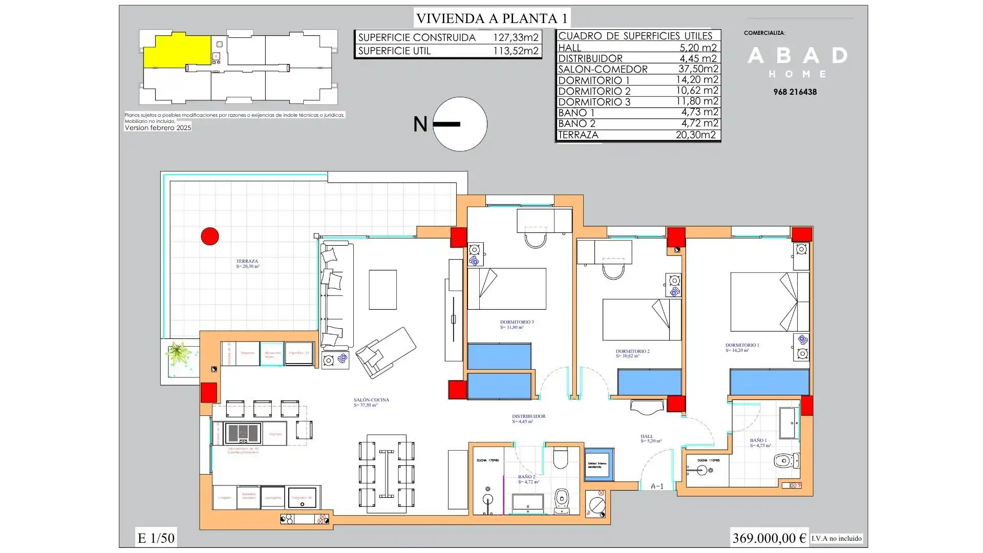 Flat for sale in Murcia  with Air Conditioner, Heating and Terrace