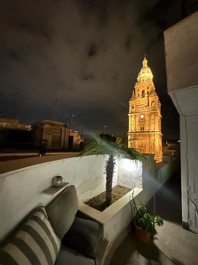 Terrasse von Dachboden zur Miete in Murcia mit Klimaanlage, Heizung und Parkett