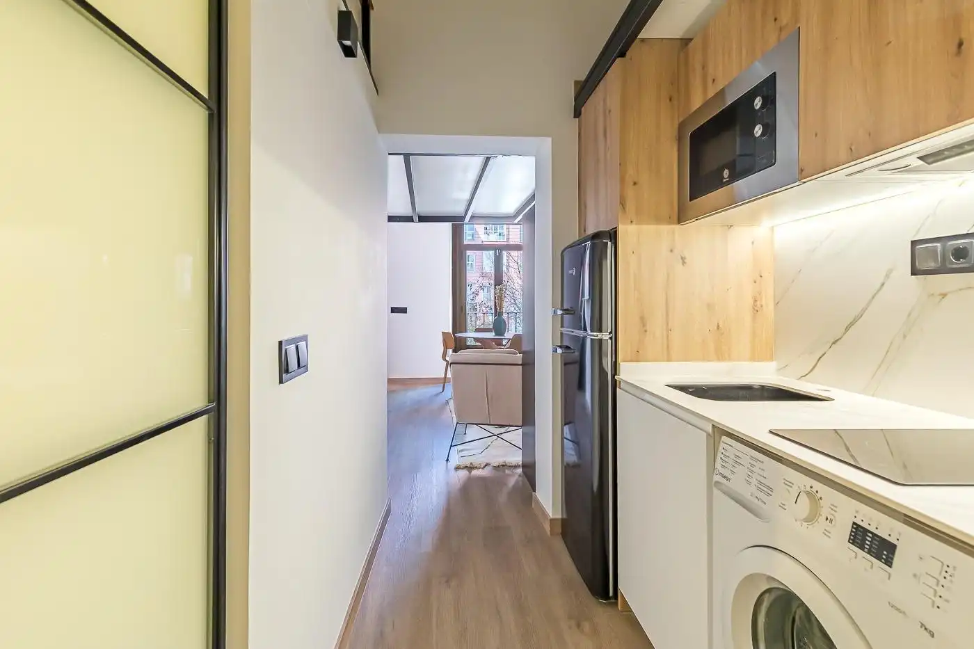 Cocina de Apartamento de alquiler en Madrid con Aire acondicionado, Calefacción y Amueblado
