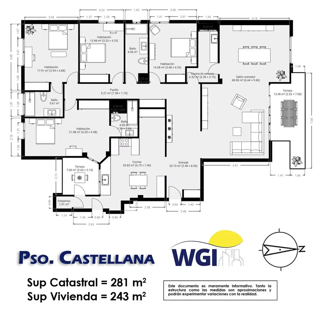 Piso con terraza en venta en CASTELLANA, imagen 73