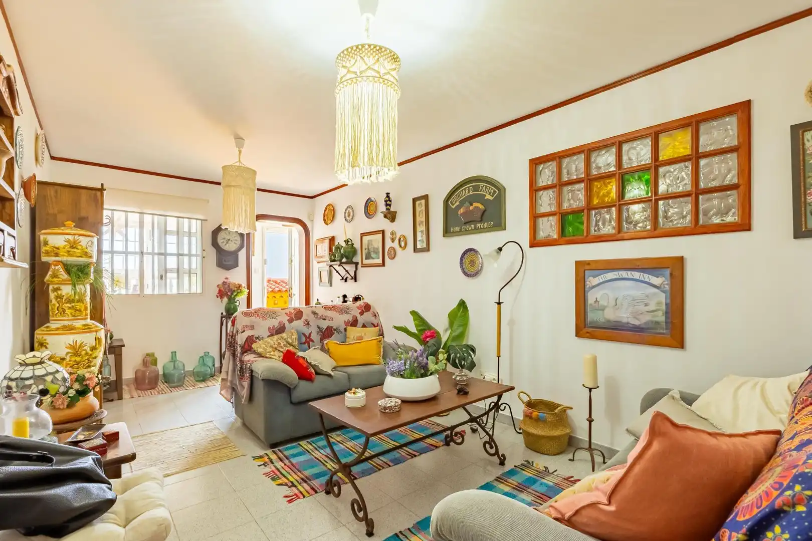 Sala de estar de Casa adosada en venta en Telde con Terraza, Trastero y Piscina