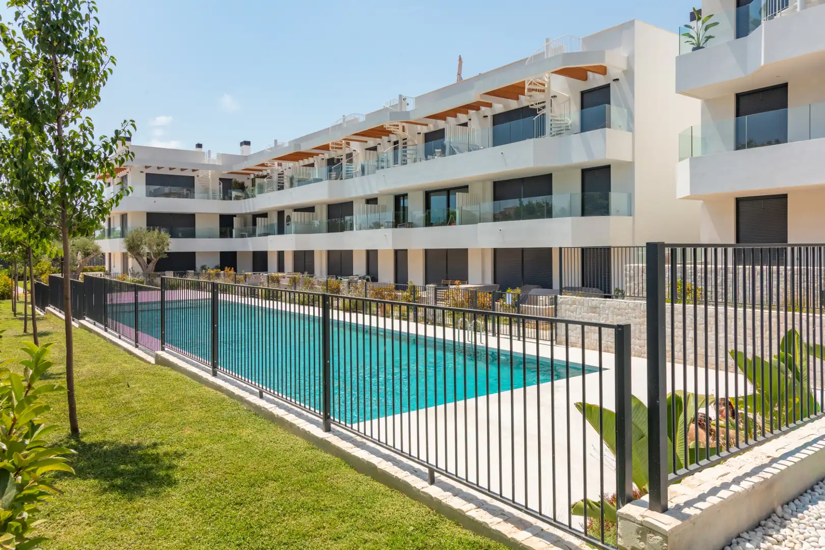 Piscina de Apartamento de alquiler en Jávea / Xàbia con Aire acondicionado, Calefacción y Parquet