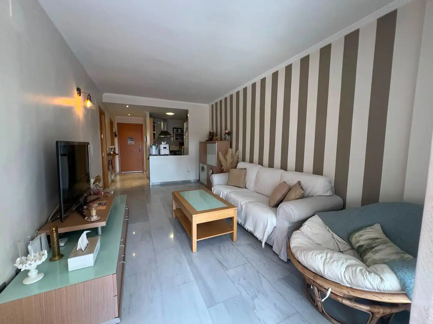 Sala de estar de Apartamento en venta en Villajoyosa / La Vila Joiosa con Jardín privado, Terraza y Piscina comunitaria
