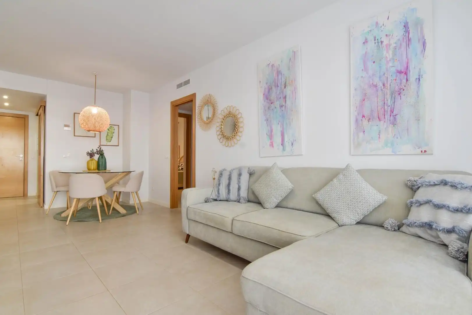 Living room of Flat for rent in El Puig de Santa Maria  with Air Conditioner, Heating and Private garden