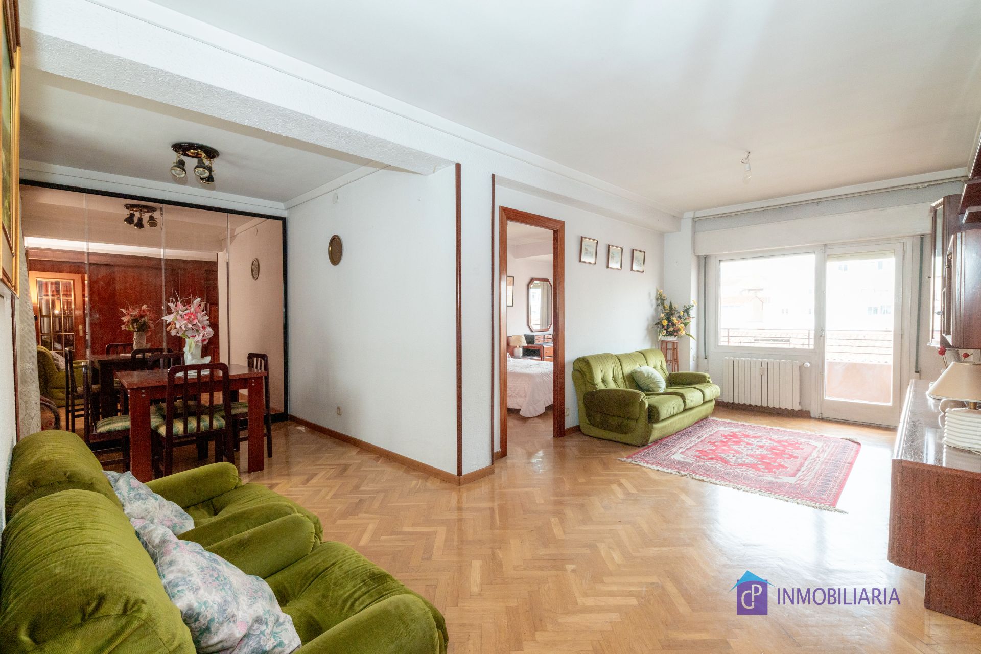 Sala de estar de Piso en venta en  Zaragoza Capital con Calefacción, Terraza y Amueblado
