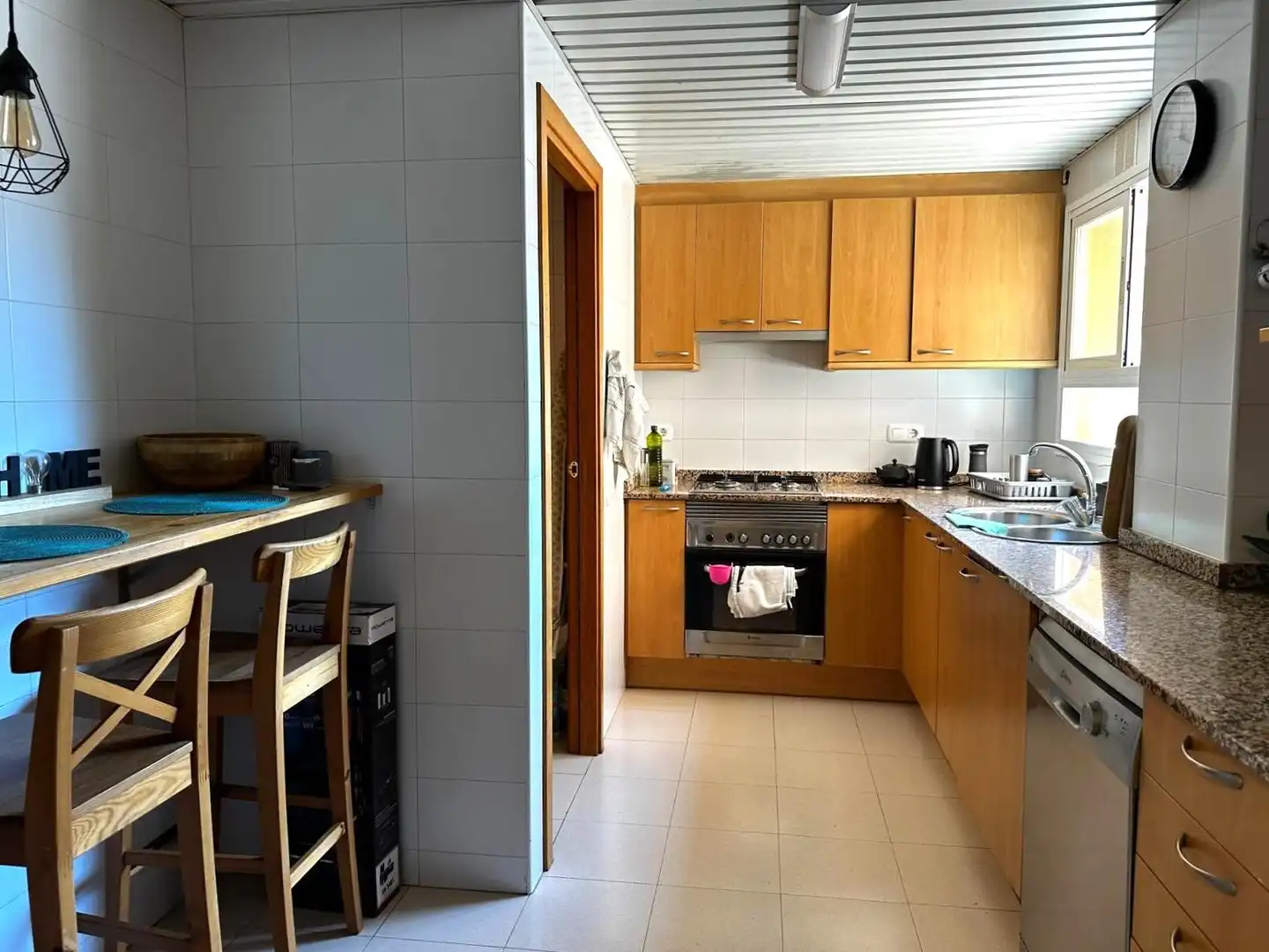 Kitchen of Flat for sale in Badalona  with Air Conditioner, Storage room and Balcony