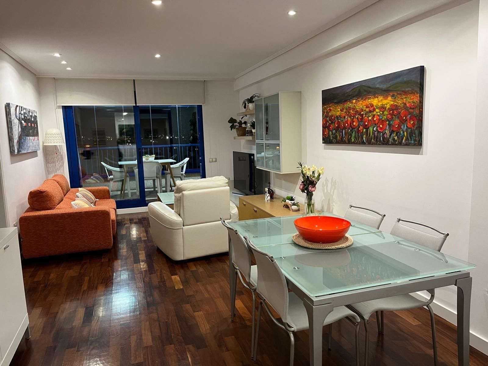 Living room of Apartment for sale in Alboraya  with Private garden, Parquet flooring and Terrace