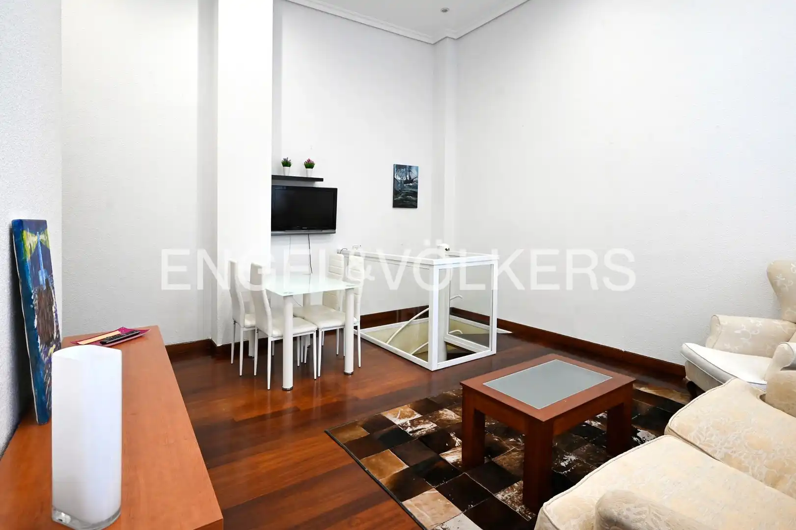 Wohnzimmer von Maisonette zur Miete in Santander mit Heizung, Privatgarten und Parkett