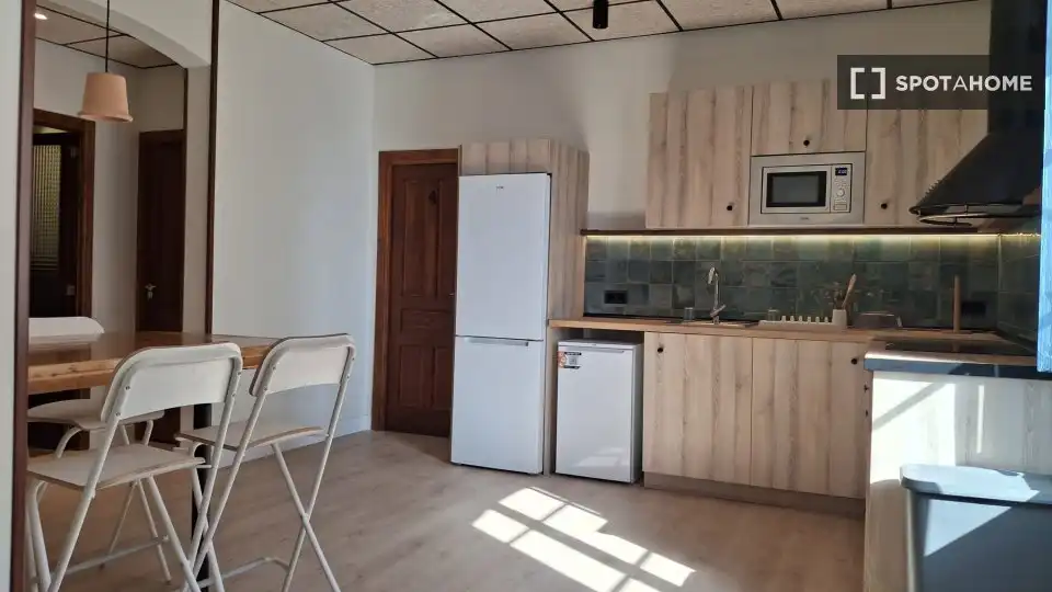 Kitchen of Flat for share in  Palma de Mallorca  with Air Conditioner, Terrace and Furnished