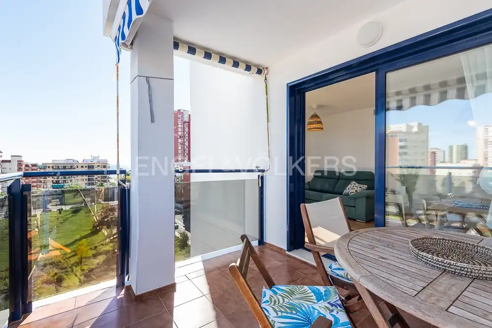 Balcony of Flat for rent in La Pobla de Farnals  with Air Conditioner, Heating and Private garden