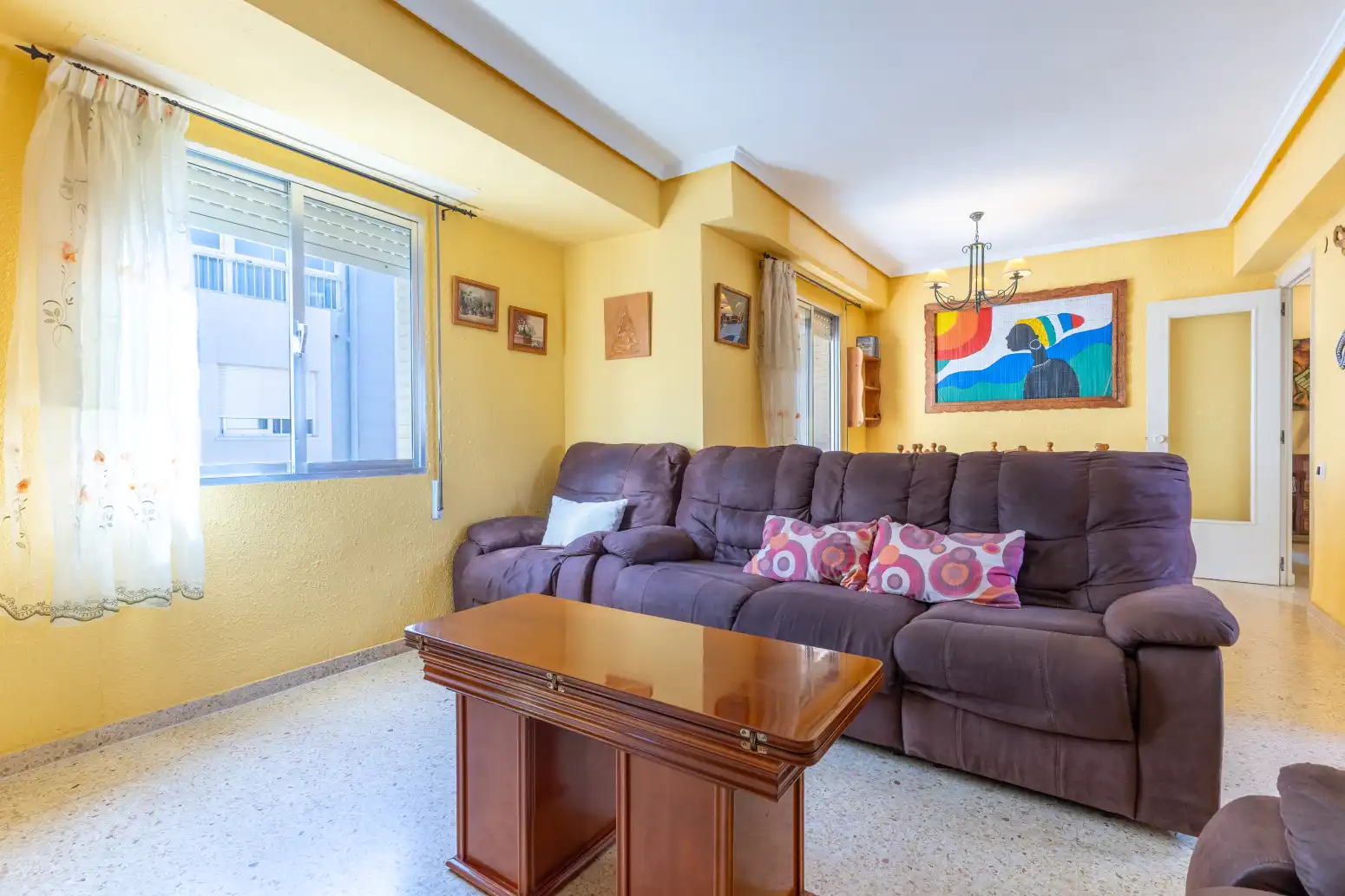 Sala d'estar de Pis en venda en Sagunto / Sagunt amb Moblat i Balcó