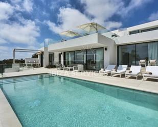 Exterior view of House or chalet to rent in Santa Eulària des Riu  with Air Conditioner, Private garden and Swimming Pool