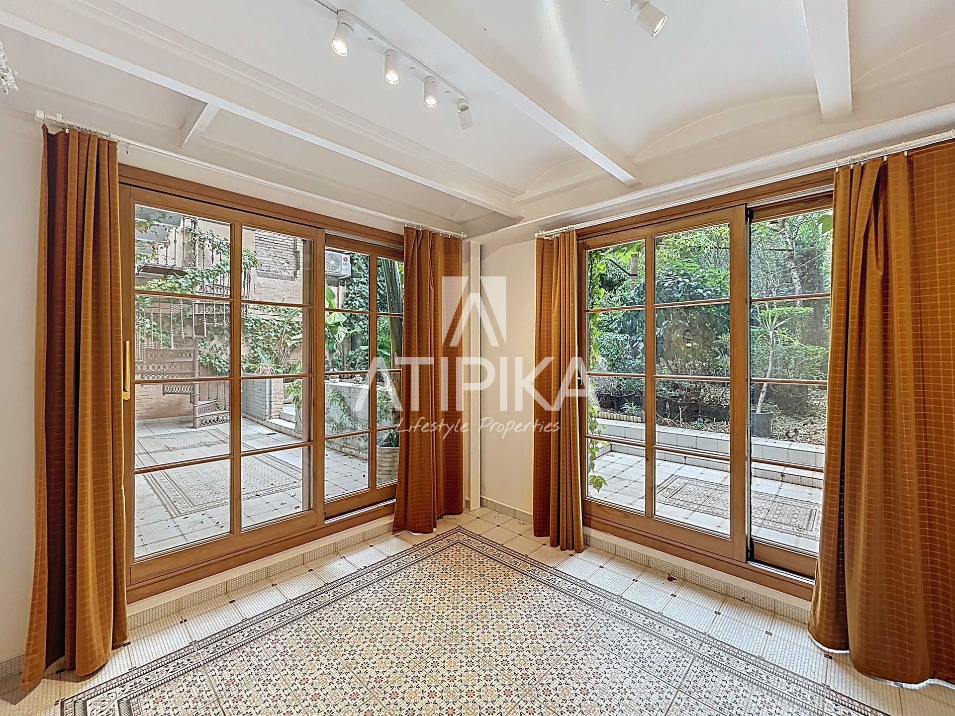 Garden of Duplex to rent in  Barcelona Capital  with Air Conditioner, Terrace and Furnished