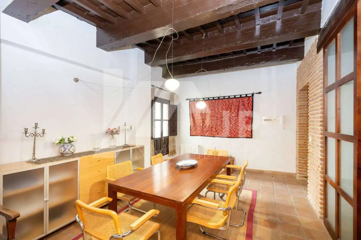 Dining room of Duplexes for rent in Granada  with Heating, Furnished and Balcony